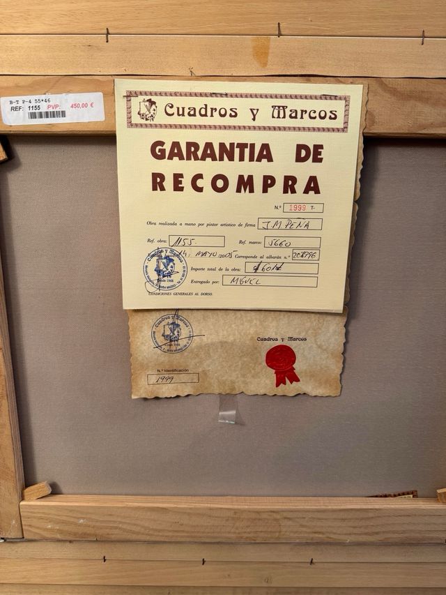 Cuadro al óleo - Escena romántica