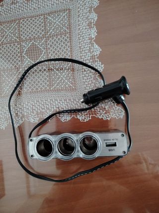 Encendedor coche 3 salidas USB