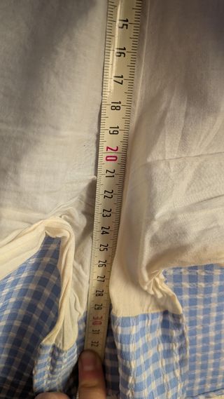 Shorts-Falda Azul Vichy a cuadros