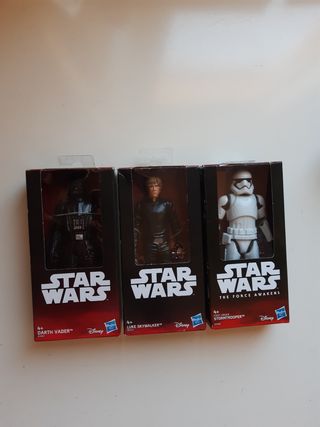 3 Figuras Star Wars coleccionismo