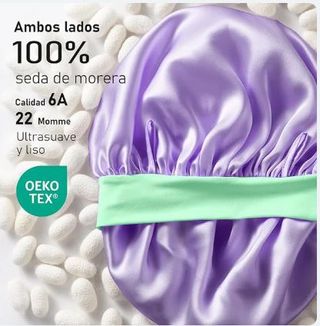 Gorro seda LitBear - Lila y Verde