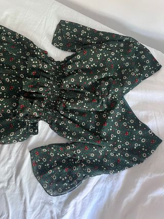 conjunto de flores verde