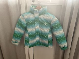Chaquetón niña verde-azul