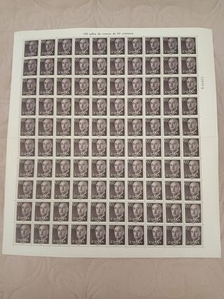 Planchas sellos Franco: 100 sellos