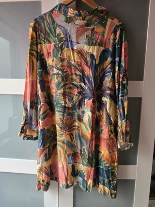 Vestido camisero estampado