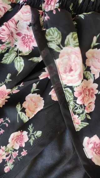 Vestido boho floral negro