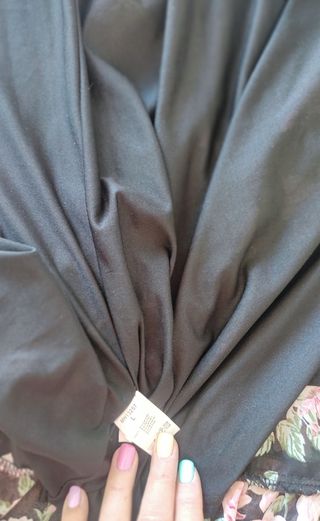 Vestido boho floral negro