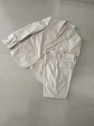 Traje chaqueta Celio beige