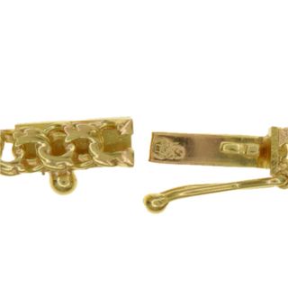 SKU:71030-Pulsera maciza húngara en oro 18k 25cm