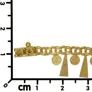 SKU:71030-Pulsera maciza húngara en oro 18k 25cm