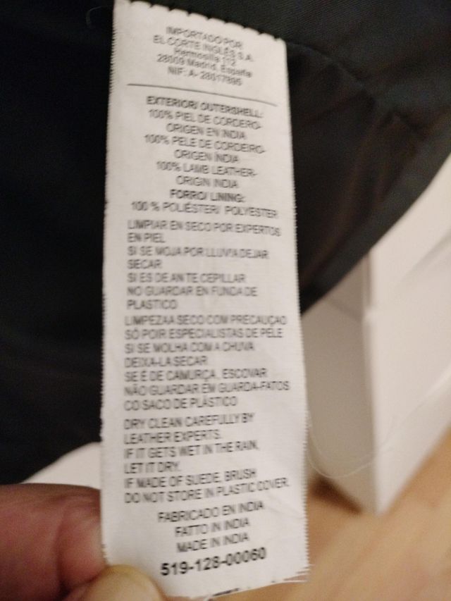 Cazadora cuero negra EASY WEAR L