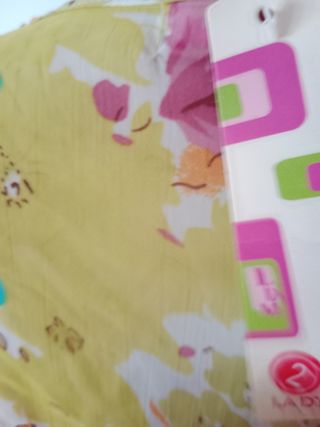 Blusa estampada turquesa-amarilla