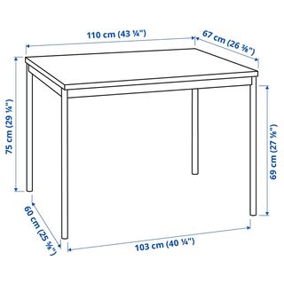 Mesa IKEA SANDSBERG negra 110x67cm
