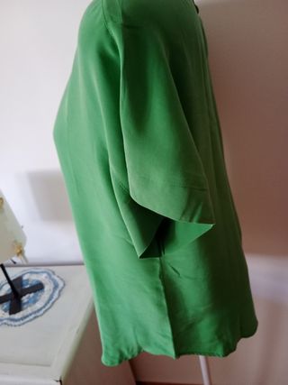 Blusa seda verde - Talla M