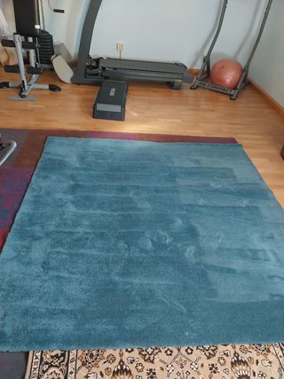 Alfombra turquesa - Alfombra de tela