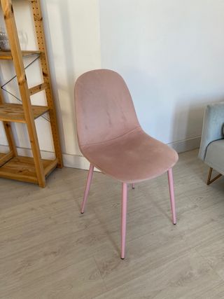 Silla terciopelo rosa