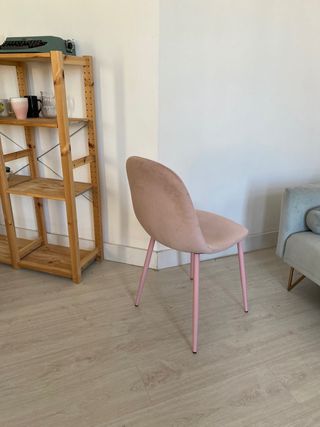 Silla terciopelo rosa