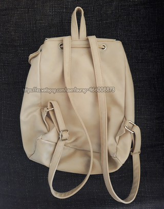 Mini mochila beis estilo saco