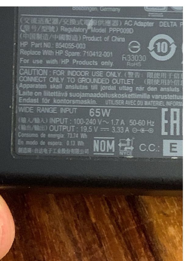 Cargador HP portátil