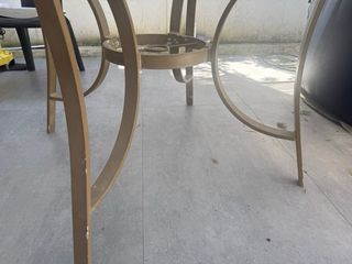 Mesa redonda cristal - metal