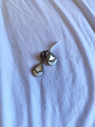 Pendientes plata con piedra nácar