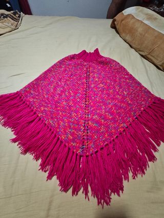 Poncho lana multicolor - Talla única