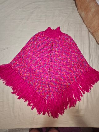 Poncho lana multicolor - Talla única