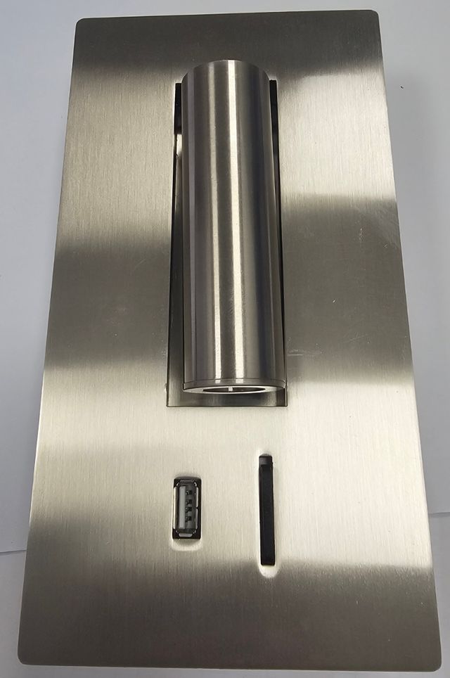 Aplique de cabecera inoxidable