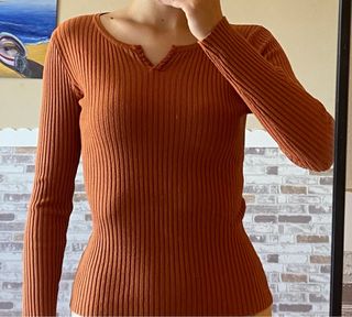 Jersey mujer naranja vintage