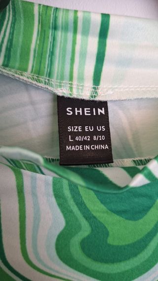 Top Shein verde talla L