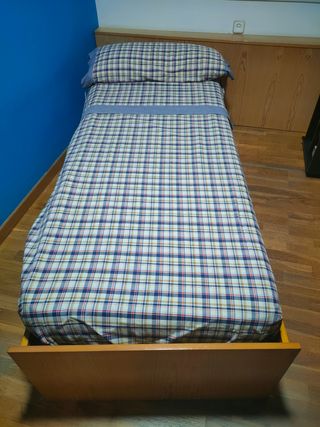 Cama nido plegable adulto de madera maciza