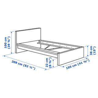 Cama IKEA MALM negra