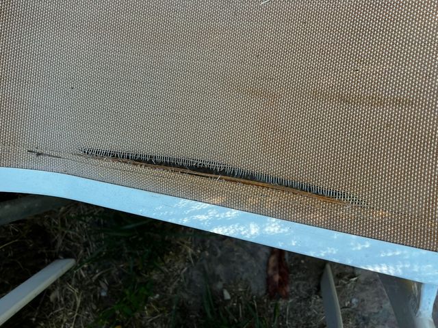 6 Sillas jardín - metal, tela plástica