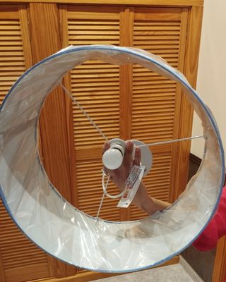 Lámpara techo moderna azul