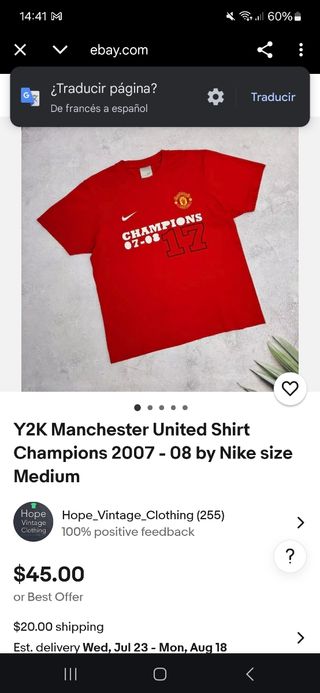 Camiseta Manchester United 07-08