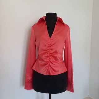 Blusa salmón, color salmón, mujer, talla 38.