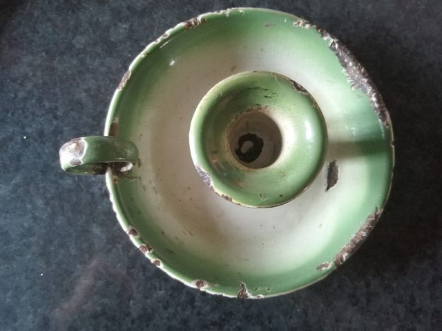 Porta Candela metallo Smaltato primi 900