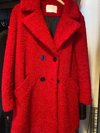Abrigo borreguillo rojo talla L