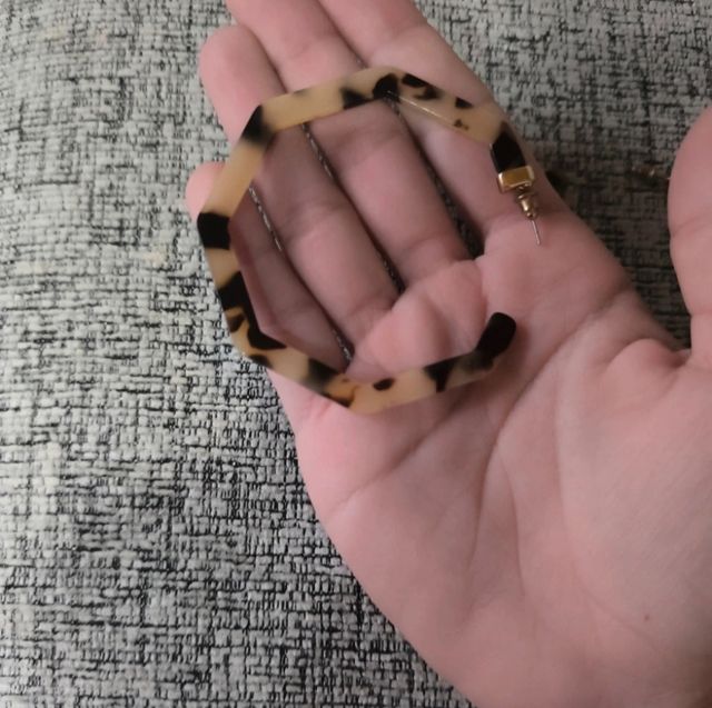 Pendientes aro leopardo | marrón beige