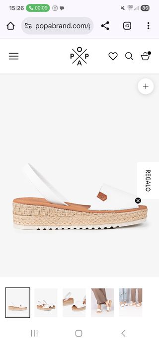 Sandalias Popa blancas