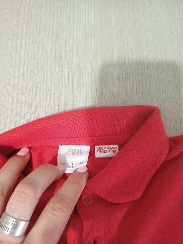 Polo Zara niño rojo 2-3 años