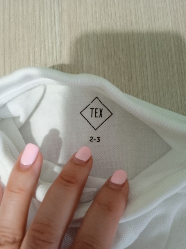 Polo niño blanco TEX 2-3 años