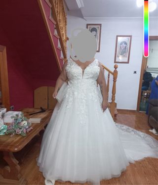 Vestido novia talla grande