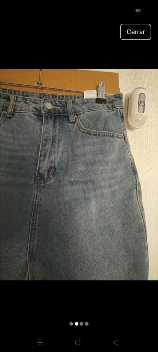 Falda vaquera midi Shein