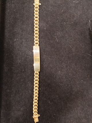 Pulsera oro 18k - Eslabón cubano. 19 cm.