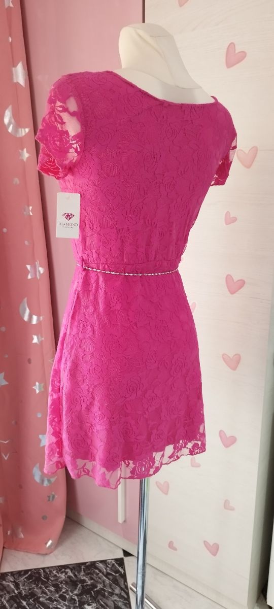 Vestido encaje fucsia nuevo