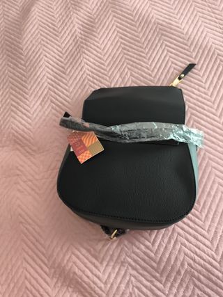 Bolso bandolera bicolor negro-gris