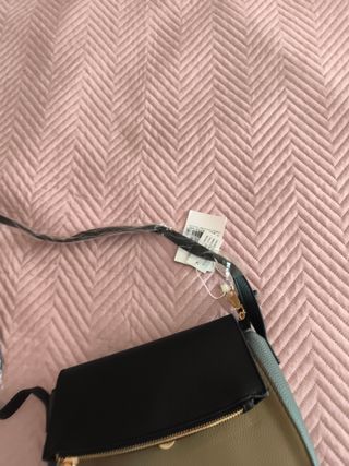 Bolso bandolera bicolor negro-gris