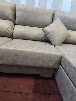 Sofá chaiselongue gris