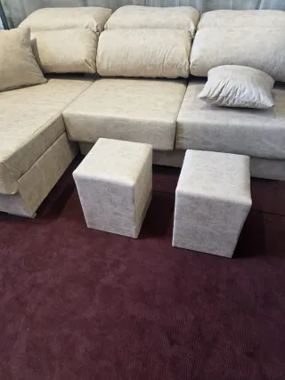 Sofá chaiselongue gris